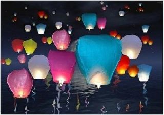 Wholesale 50 100 Flying Floating UFO Fire Balloon CHINESE SKY LANTERN 