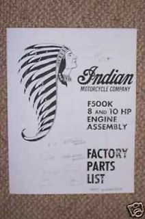 Indian Fuji Engine Parts List F500K dirtbike 100 cc