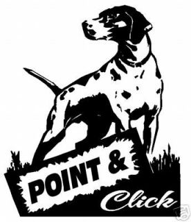POINT & CLICK English Pointer, Bird Dog DECAL