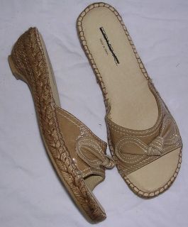 Eric Michael Bow Top Leather Espadrilles size 10