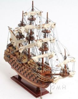 Spanish Armada San Felipe Tall Ship 19 Wood Model Sailboat Assembled 