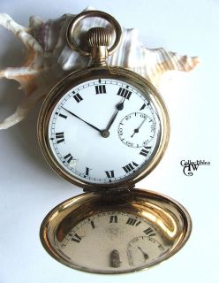 Antique Hunter Case Pocket Watch, 15 Rubis, Illinois Elgin Watchcase 