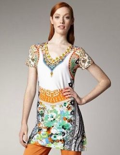 NWT ETRO Summer Dress Tunic Top Shirt Paisley Scarf Print 48 12 14 XL