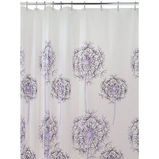   InterDesign # 29282 Allum EVA Shower Curtain   Frosted Black & Purple