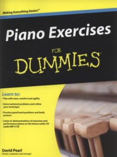 Piano Exercises for Dummies by David Pearl 2008, Paperback