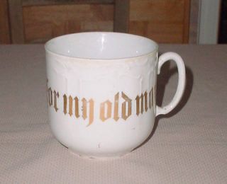 Extra Large Vintage Porcelain Soup Mug Cup personalized For My Old Man