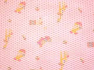 Pink Nursery Print Cotton Plisse