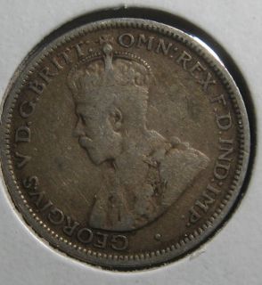 1911 AUSTRALIA STERLING SILVER 6 PENCE KING GEORGE V COIN ONLY 1 