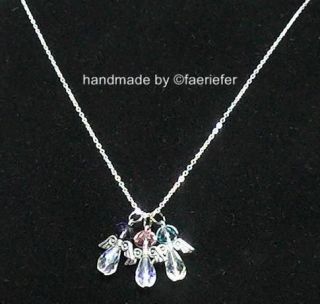 My Grandchildren Family birthstone angels necklace gift for Nan/Gran 