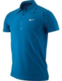Nike Federer RF Trophy Raglan Masters 2011 Tennis Polo Shirt Blue New