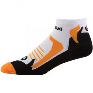 Pearl Izumi mens socks Elite low cut white/orange 1pair