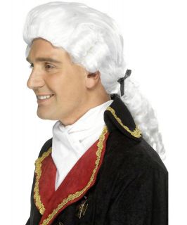 Court Gent Wig W Ringlets Mens Colonial Costume Wig 129