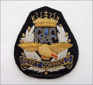 WW2 RAF R.A.F. Royal Air Force Ferry Command Wire Bullion Cap Badge 