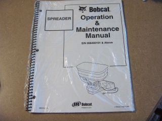 Bobcat seed & fert spreader owners maintenance manual