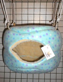   HIVE Blue Confetti ~ fleece lining ~ Rats Ferret Cat bed toy 4 cage