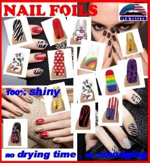   ADHESIVE NAIL FOILS TO FIT ALL FINGERS AND TOENAILS  TRANSFER STICKERS