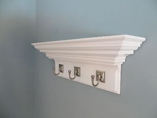 Unique Crown Molding Floating Wall Shelf with Modern Style Nickel 