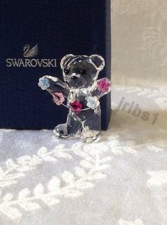 Swarovski 2012 KRIS BEAR   FLOWERS FOR YOU #1016620 Crystal Figurine 