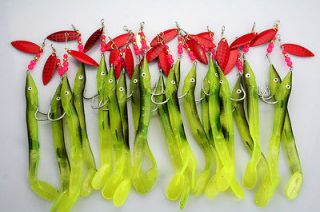 Wholesale Lot 60 FISHING LURES SPINNER WORM HOOKS BAITS 6.2g A