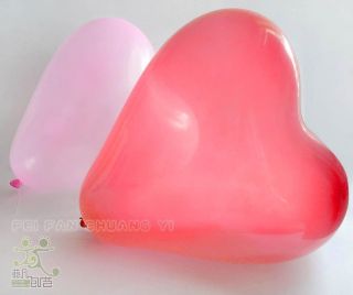 50 Pcs Pink/Red heart latex balloon wedding party 10