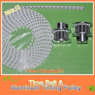 New T5 Aluminum Timing Pulley & 2M Belt for RepRap Prusa Mendel Huxley 