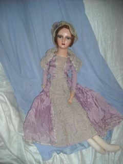  vintage antique French boudoir bed doll shabby n chic flapper lady