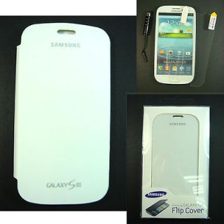 White Wallet Leather Flip Case Battery Cover For Samsung Galaxy S3 III 