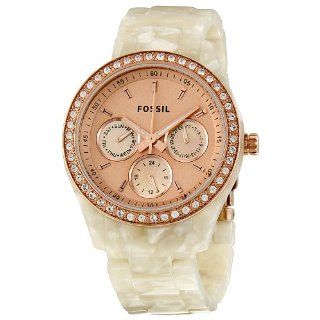 Fossil Womens ES2887 Stella Rose Gold Dial Watch: Watches: 