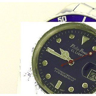   Philip Persio Men Divers Submariner Indiglo Watch Watches 