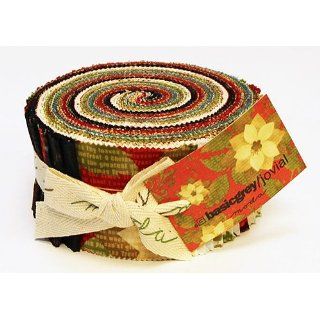 Basic Grey JOVIAL Jelly Roll 2.5 Fabric Quilting Strips 