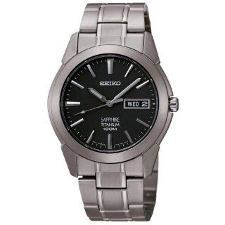 Seiko Mens SGG731 Titanium Silver Dial Watch Watches 