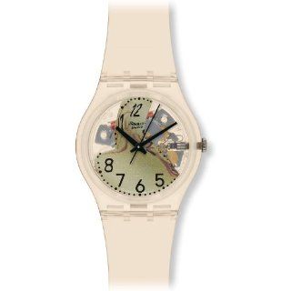 Swatch Womens Originals GZ261 Brown Plastic Quartz Watch with Grey 