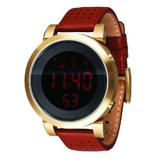   Doppler Gold With Tanned Brown Leather Watch Watches 