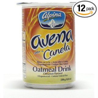 Alpina Cinnamon Flavored Oatmeal Drink (12 Pack) (Avena Canela 