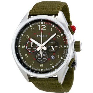 Fossil Mens CH2726 Flight Green Dial Watch Watches 