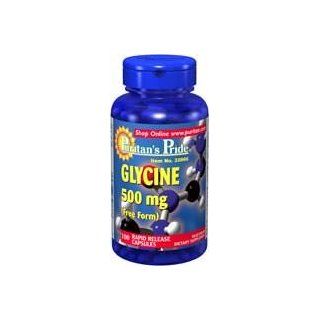 Glycine 500 mg (Free Form) 500 mg 100 Capsules Health 
