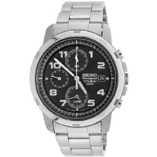 Seiko Mens SNA113 Titanium Titanium Bracelet Watch: Watches:  