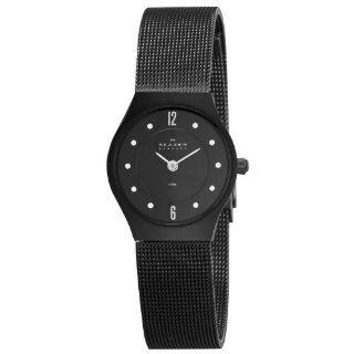 Skagen Womens 233XSBSB Steel Matte Black Glitz Watch: Watches:  