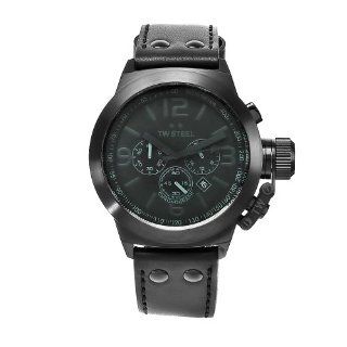 TW Steel Mens TW843 Canteen All Black Chronograph Watch: Watches 