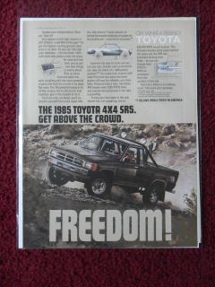  Print Ad Toyota 4x4 SR5 Pickup Truck ~ FREEDOM Get Above the Crowd