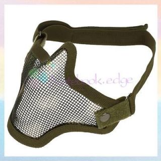 Airsoft Game Hunting Half Face Metal Net Mesh Protect Mask Protection 
