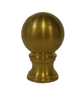 Lamp parts 7/8 unfinished brass ball lamp shade finial TV 1396/TV 
