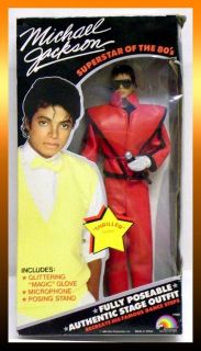 1984 Michael Jackson THRILLER Fully Poseable Doll with Glitter Glove 