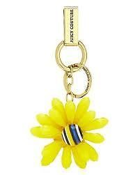 JUICY COUTURE Yellow Resin Flower Handbag Keychain Bag Fob *Authentic 