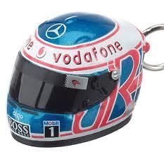 Official Vodafone McLaren Mercedes Jenson Button F1 Helmet Keyring 