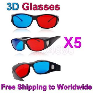 PAIRS of RED BLUE 3D GLASSES NVIDIA VISION CYAN MYOPIA TV MOVIE 