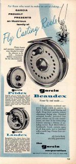 1959 Vintage Ad Garcia Fly Fishing Reels Beaudex,Pridex​,Landex