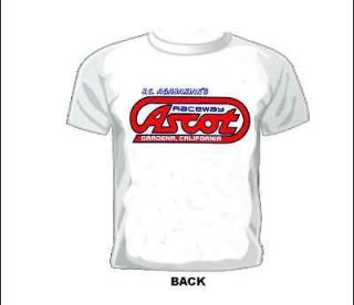   Race T shirt J.C. AGAJANIANS ASCOT RACEWAY GARDENA, CALIFORNIA