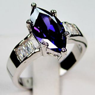 Jewellery Brand New Amethyst ladys 10KT Gold Filled Ring sz7/8/9 free