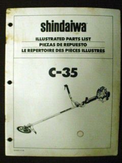   ILLUSTRATED PARTS LIST MANUAL BOOK FOR C35 TRIMMER WEED WACKER